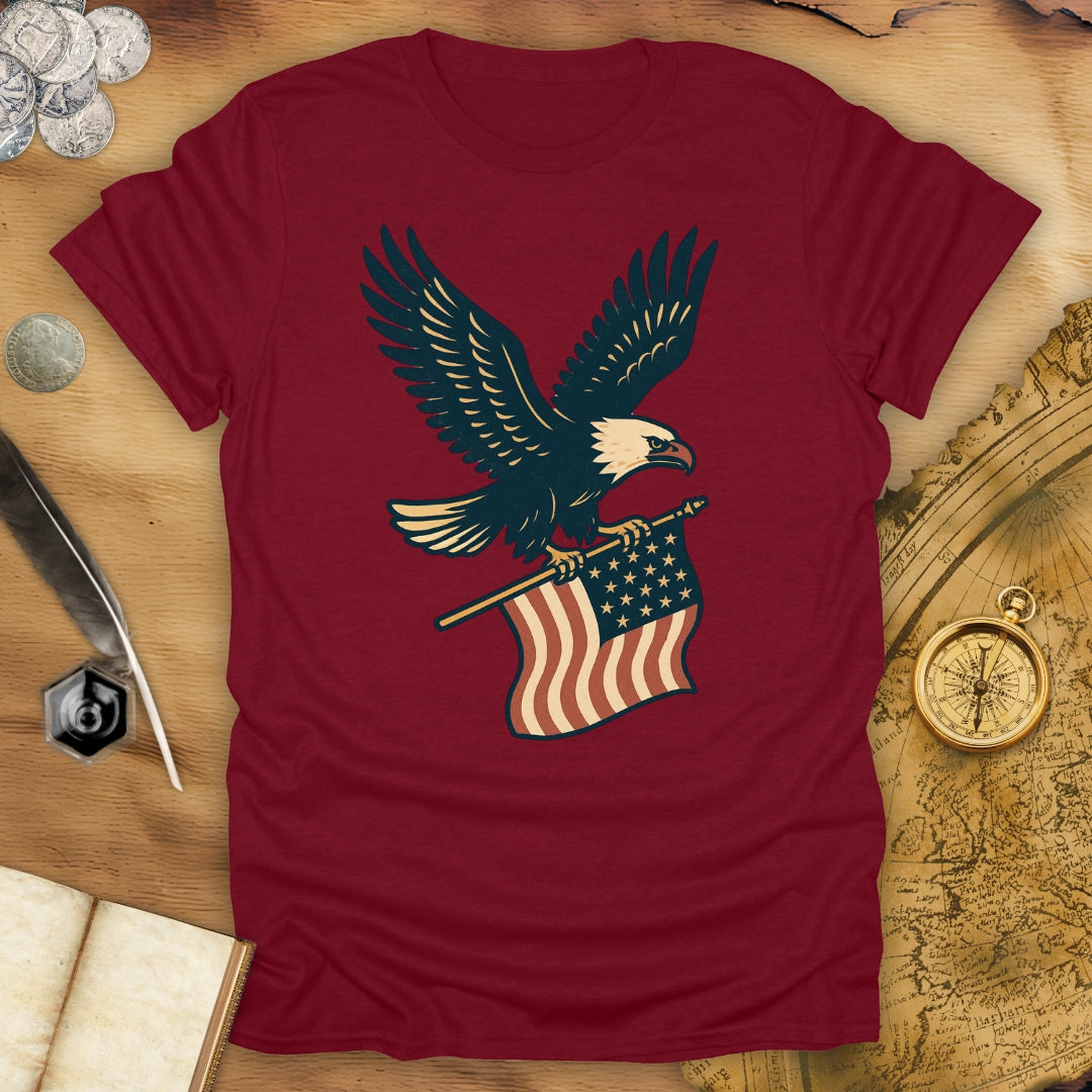 Bald Eagle - USA Flag T-Shirt