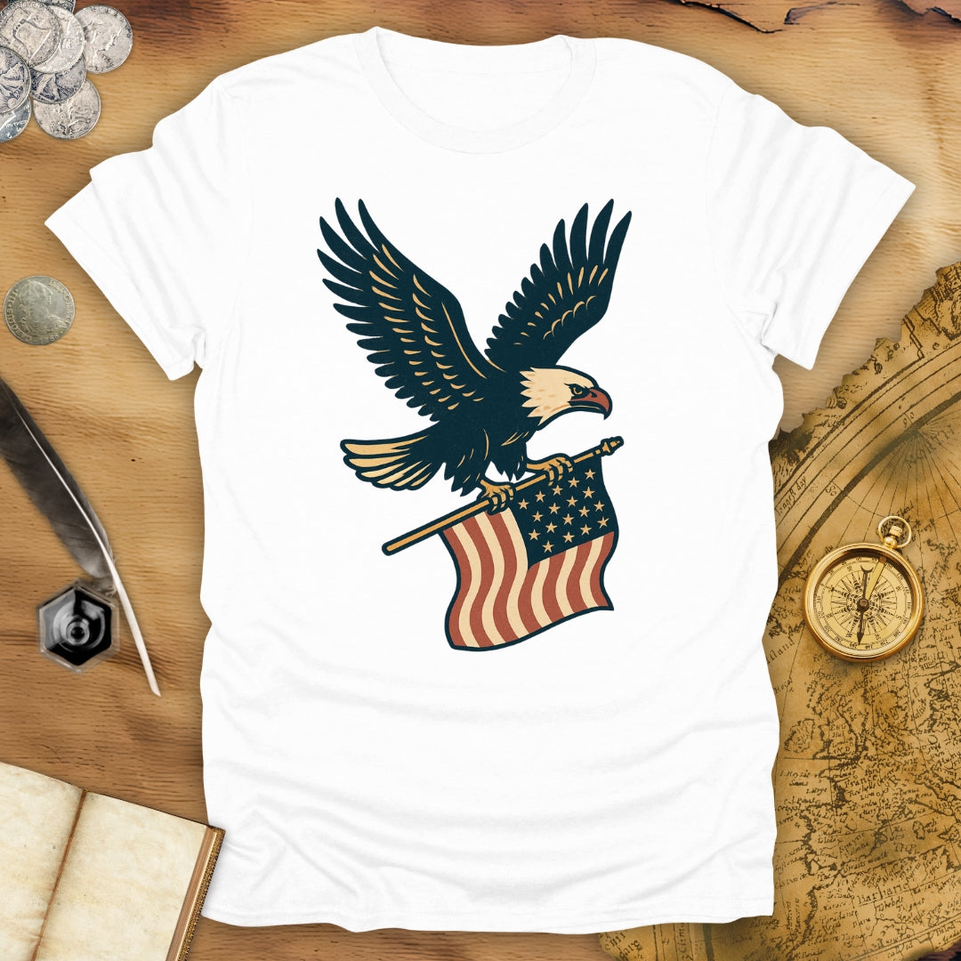 Bald Eagle - USA Flag T-Shirt