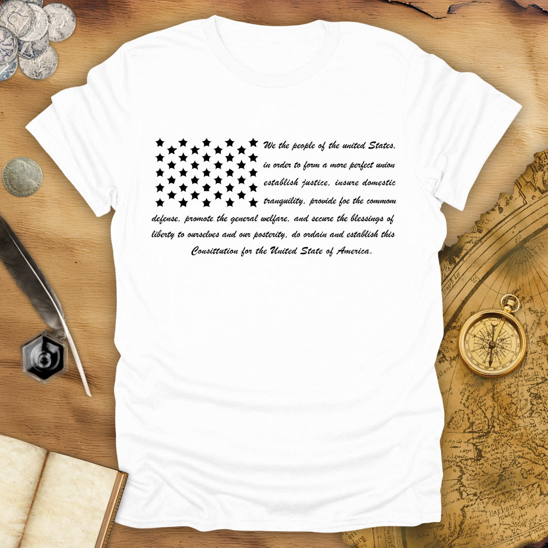 USA Constitution With Flag T-Shirt