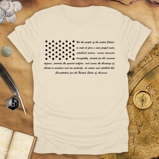 USA Constitution With Flag T-Shirt