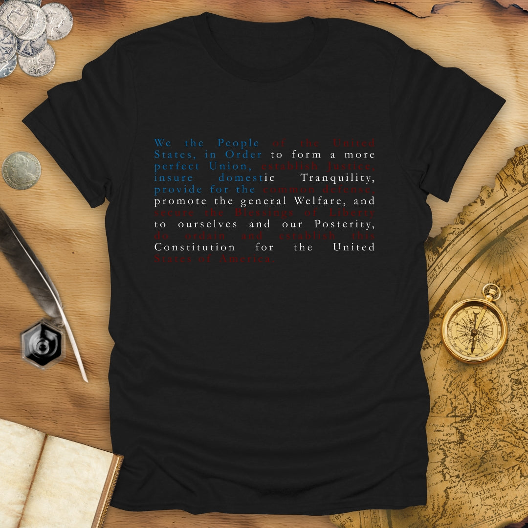 We The People - USA Flag - Constitution T-Shirt
