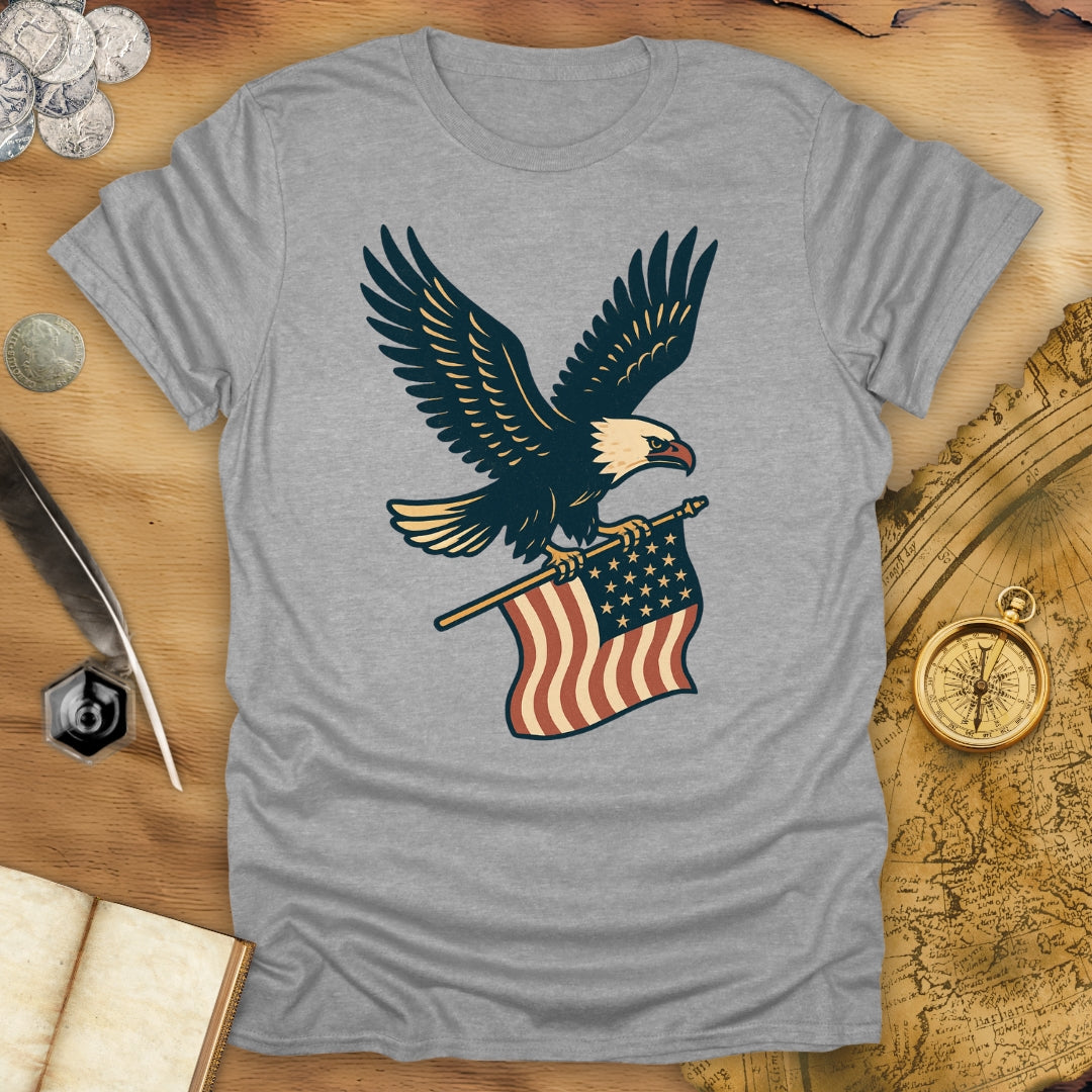 Bald Eagle - USA Flag T-Shirt