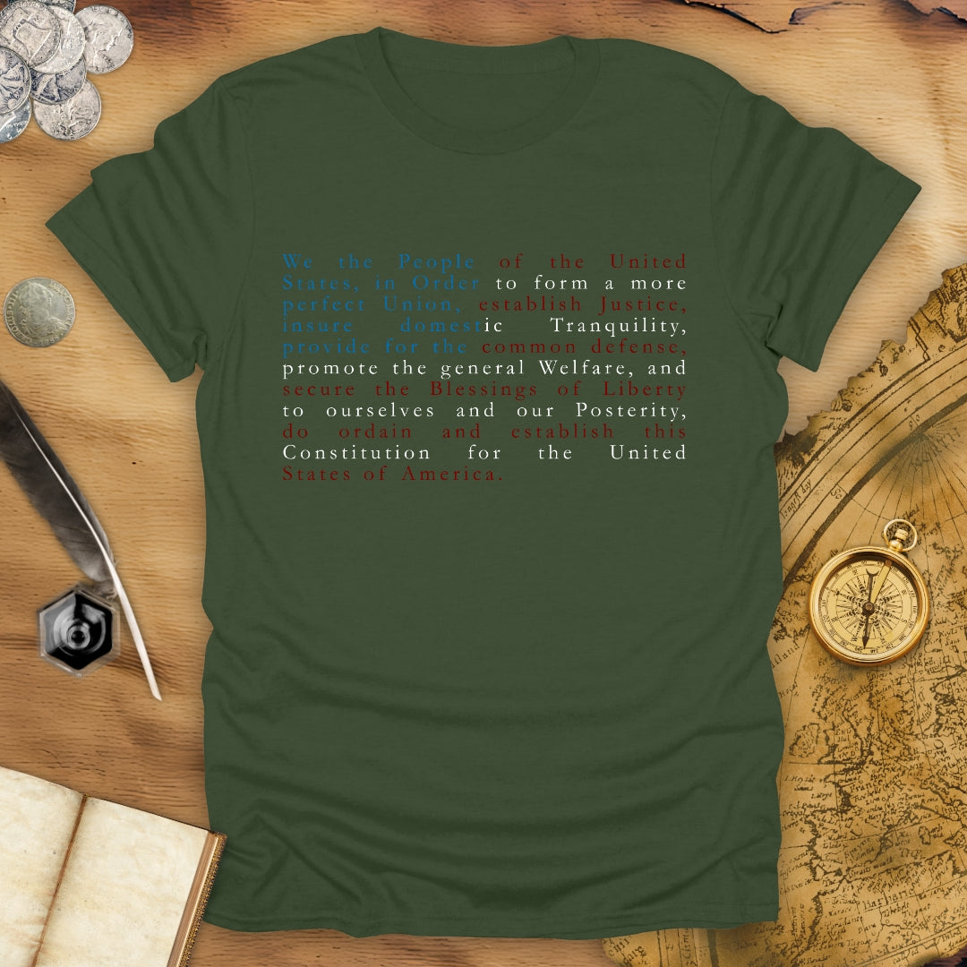 We The People - USA Flag - Constitution T-Shirt
