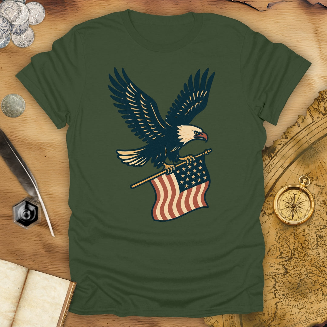 Bald Eagle - USA Flag T-Shirt