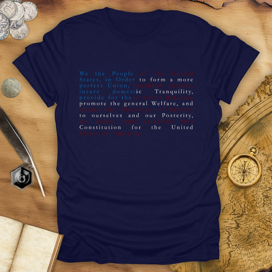 We The People - USA Flag - Constitution T-Shirt