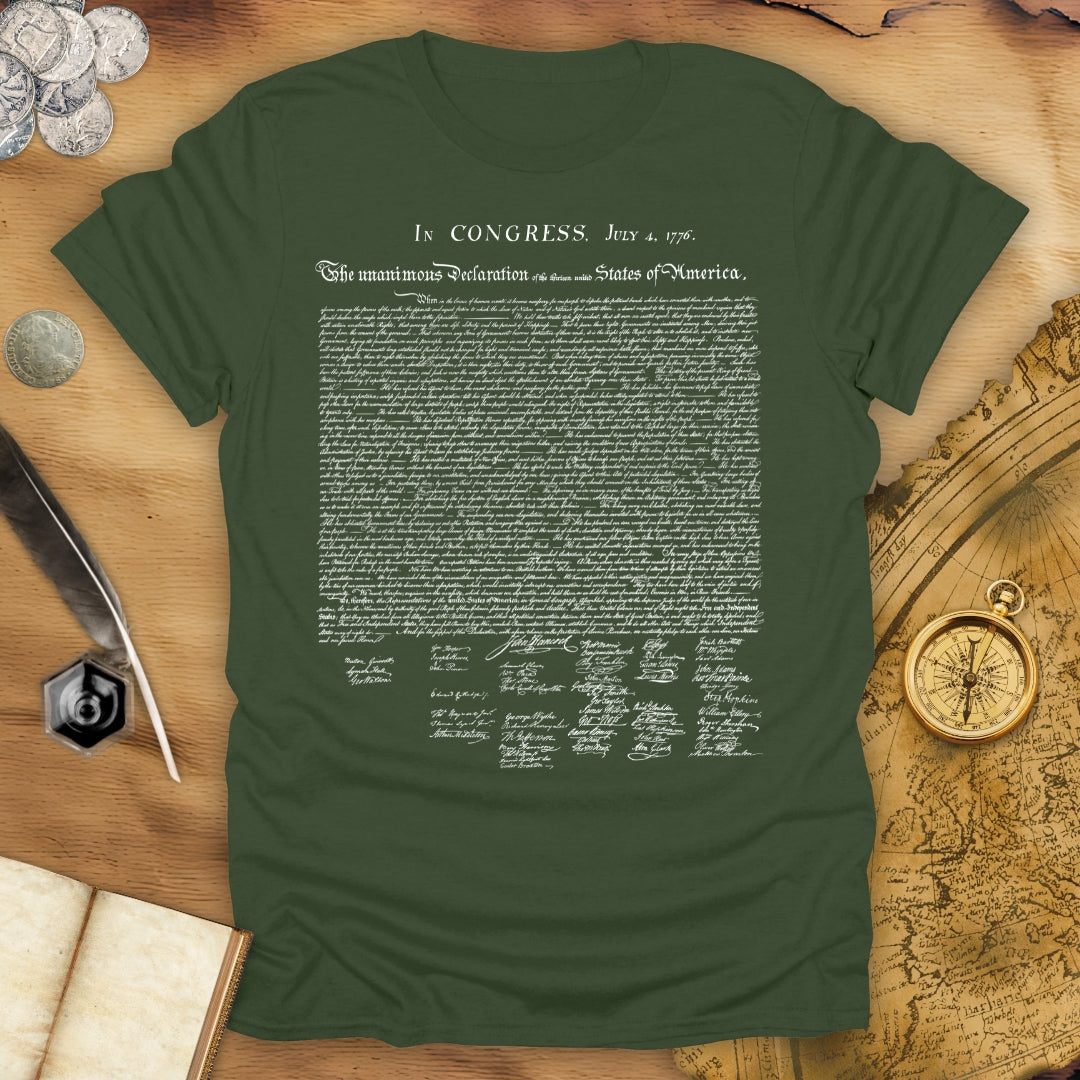 United States Declaration Of Independence T-Shirt