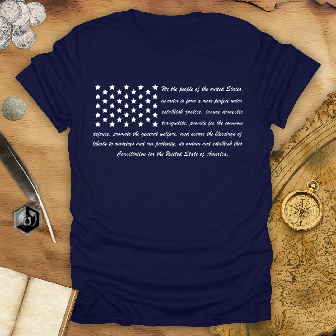 USA Constitution With Flag T-Shirt
